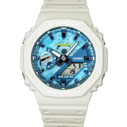 Casio G-Shock Analog Digital Bio-baseret harpiksrem Blue Dial Quartz GA-2100AS-5A 200M herreur