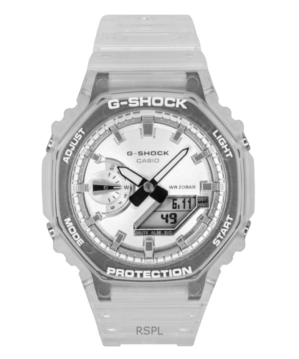 Casio G-Shock analog digital harpiksrem grå urskive kvarts GA-2100BM-7A8 200M unisexur