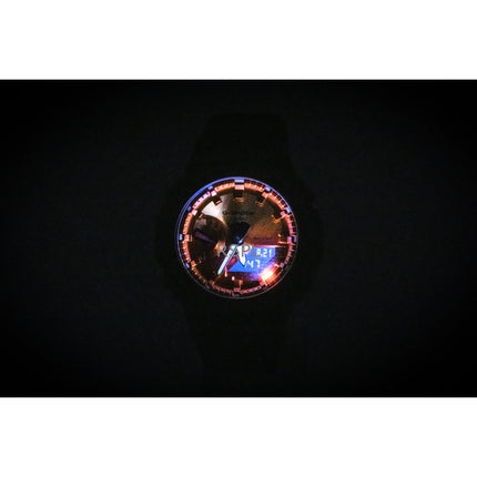 Casio G-Shock analog digital harpiksrem orange urskive kvarts GA-2100FLS-8A4 200M herreur