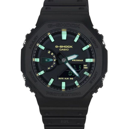 Casio G-Shock Analog Digital Resin Rem Black Dial Quartz GA-2100RC-1A 200M herreur