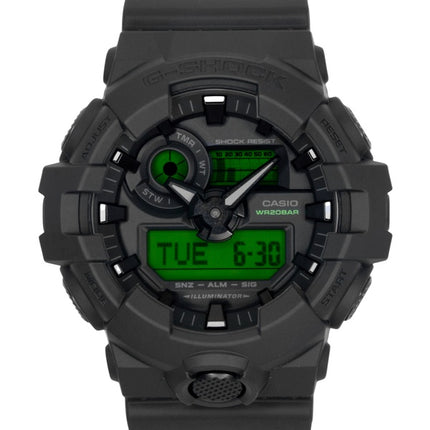 Casio G-Shock analog digital sort urskive harpiks kvarts GA-700BEG-1A 200M herreur