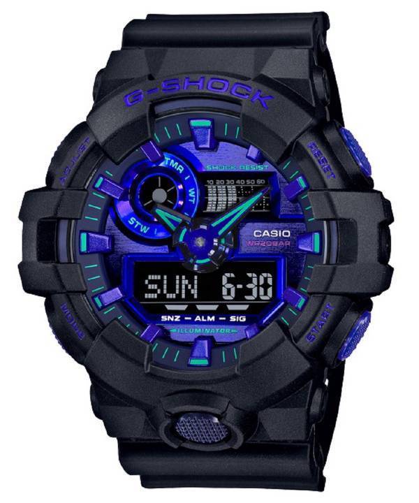 Casio G-Shock Virtual Analog Digital Quartz GA-700VB-1A GA700VB-1 200M herreur
