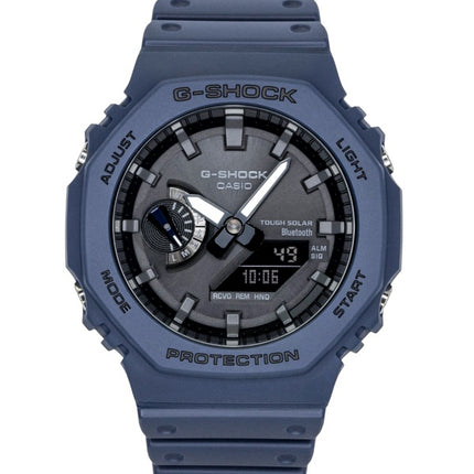 Casio G-Shock Smartphone Link analog digital harpiksrem blå urskive solcelle GA-B2100-2A 200M herreur