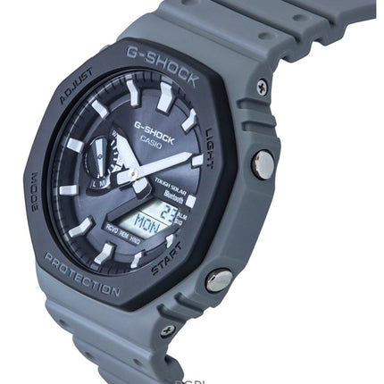 Casio G-Shock Analog Digital Smartphone Link Bio-baseret harpiksrem Grå skive Tough Solar GA-B2100LUU-8A 200M herreur