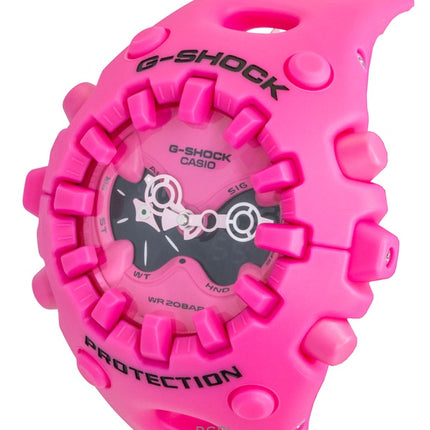 Casio G-Shock analog digital lyserød harpiksrem lyserød urskive kvarts GA-V01-4A 200M kvinders