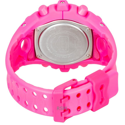 Casio G-Shock analog digital lyserød harpiksrem lyserød urskive kvarts GA-V01-4A 200M kvinders