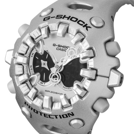 Casio G-Shock analog digital harpiksrem sølv urskive kvarts GA-V01A-8A 200M unisexur