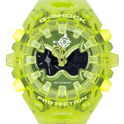 Casio G-Shock harpiksrem analog digital grøn urskive kvarts GA-V01SKE-3A 200M herreur