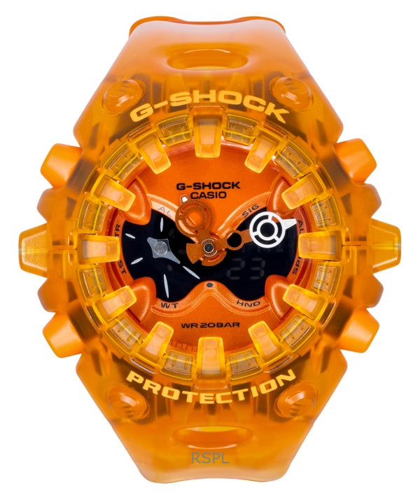 Casio G-Shock harpiksrem analog digital orange urskive kvarts GA-V01SKE-4A 200M herreur