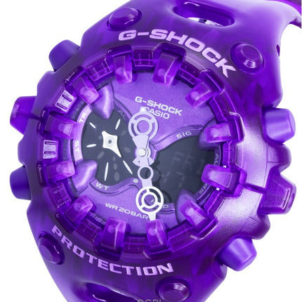 Casio G-Shock harpiksrem analog digital lilla urskive kvarts GA-V01SKE-6A 200M herreur