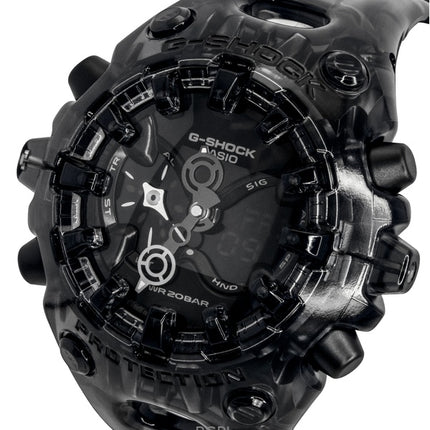 Casio G-Shock harpiksrem analog digital sort urskive kvarts GA-V01SKE-8A 200M herreur