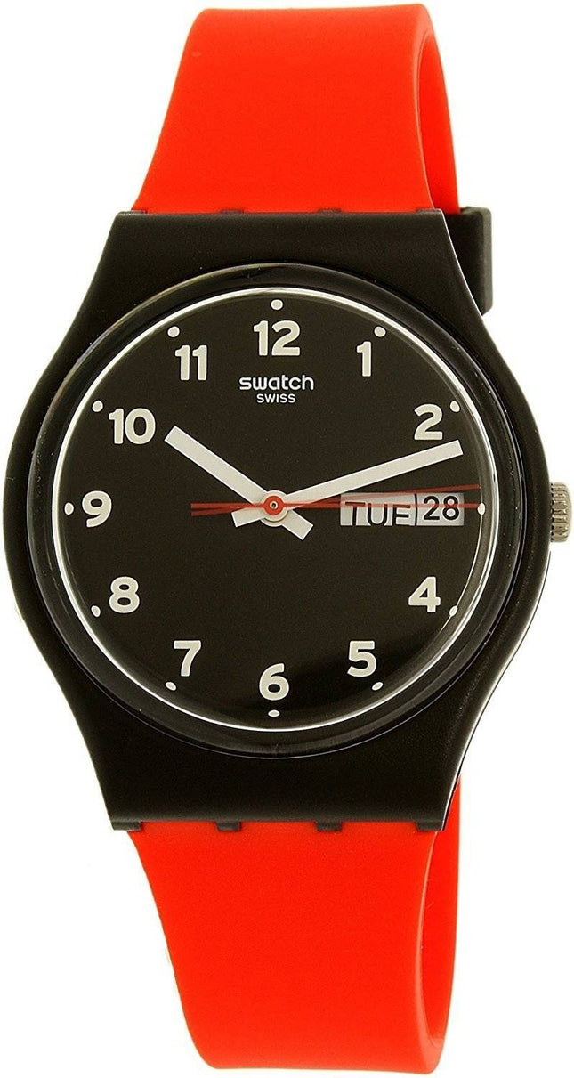 Swatch originaler røde Grin kvarts GB754 Unisex ur