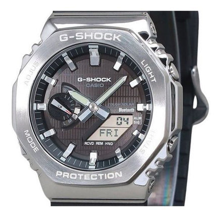 Casio G-Shock G-Steel Analog Digital Smartphone Link Bio Based Resin Strap Black Dial Tough Solar GBM-2100-1A 200M herreur