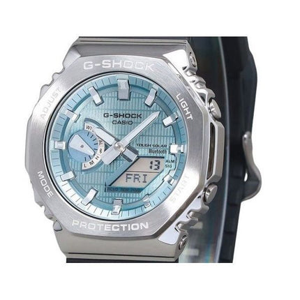 Casio G-Shock G-Steel Analog Digital Smartphone Link Ice Blue Dial Tough Solar GBM-2100A-1A2 200M herreur