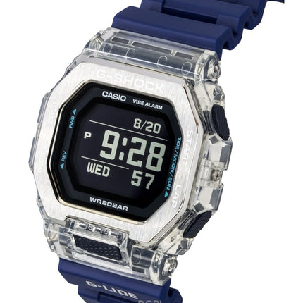 Casio G-Shock G-Lide Digital Smartphone Link Blå Harpiksrem Quartz GBX-100S-2 200M Unisex Ur