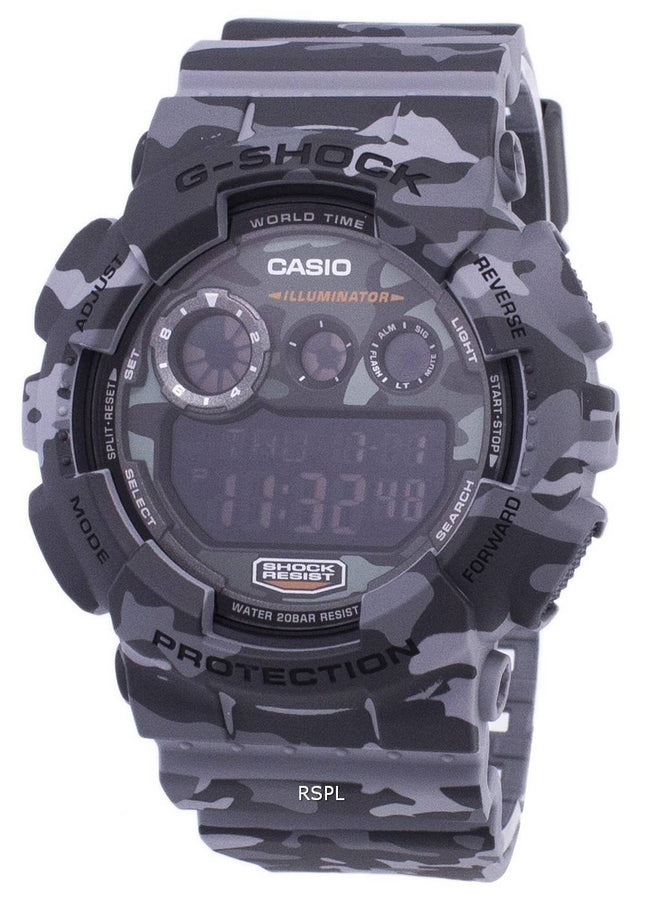 Casio G-Shock Digital Camouflage serie GD-120CM-8 mænds ur