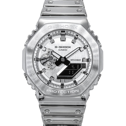 Casio G-Shock G-Steel Fin Metallic Hård Silikonerem Grå Urskive Quartz GM-2100YM-8A 200M herreur