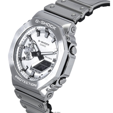 Casio G-Shock G-Steel Fin Metallic Hård Silikonerem Grå Urskive Quartz GM-2100YM-8A 200M herreur