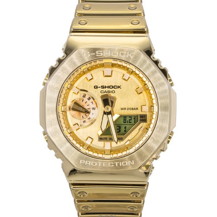 Casio G-Shock G-Steel Fine Metallic Analog Digital Guld Skive Quartz GM-2100YMG-9A9 200M Herreur