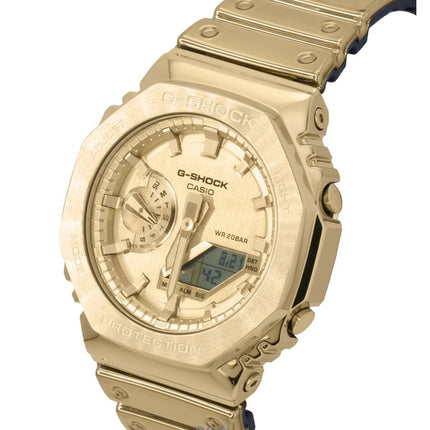Casio G-Shock G-Steel Fine Metallic Analog Digital Guld Skive Quartz GM-2100YMG-9A9 200M Herreur