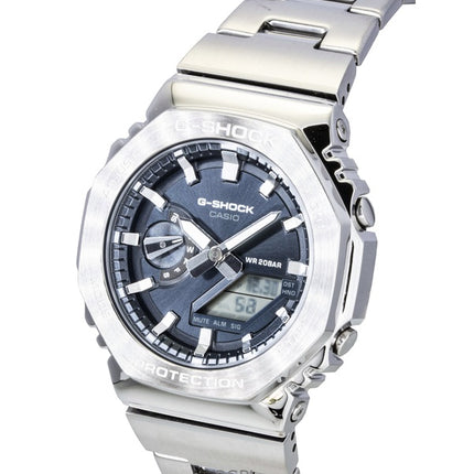 Casio G-Shock G-Steel analog digital rustfrit stål grå urskive kvarts GM-2110D-8A 200M herreur