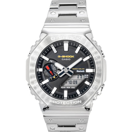 Casio G-Shock Full Metal Analog Digital Smartphone Link Rustfrit Stål Sort Urskive Solar GM-B2100SD-1C 200M Herreur