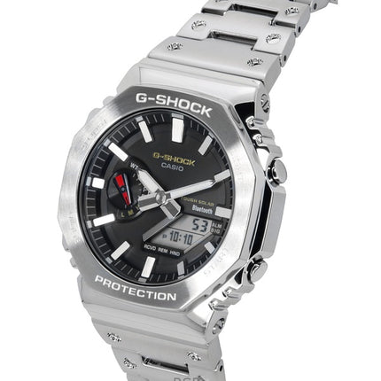 Casio G-Shock Full Metal Analog Digital Smartphone Link Rustfrit Stål Sort Urskive Solar GM-B2100SD-1C 200M Herreur
