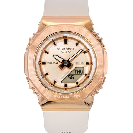 Casio G-Shock Analog Digital Bio-baseret Resin Rem Rose Guld Urskive Quartz GM-S2110PG-4A 200M dameur