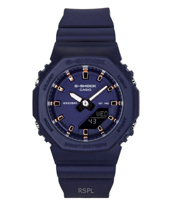 Casio G-Shock analog digital harpiksrem blå urskive kvarts GMA-P2100M-2A 200M dameur