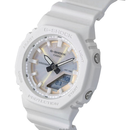 Casio G-Shock analog digital harpiksrem polariseret hvid urskive kvarts GMA-P2100PC-7A 200M dameur