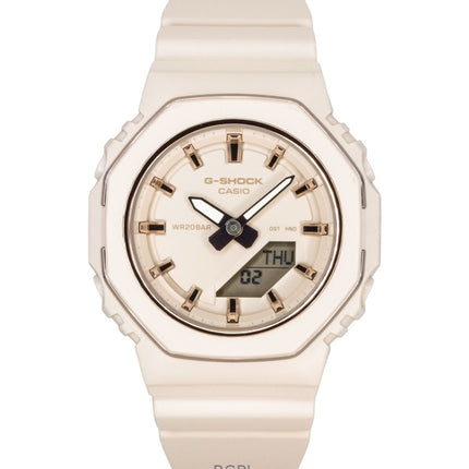 Casio G-Shock analog digital biobaseret harpiksrem beige urskive kvarts GMA-P2110-4A 200M dameur