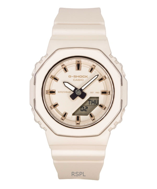 Casio G-Shock analog digital biobaseret harpiksrem beige urskive kvarts GMA-P2110-4A 200M dameur