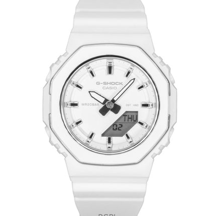 Casio G-Shock analog digital biobaseret harpiksrem hvid urskive kvarts GMA-P2110-7A 200M dameur