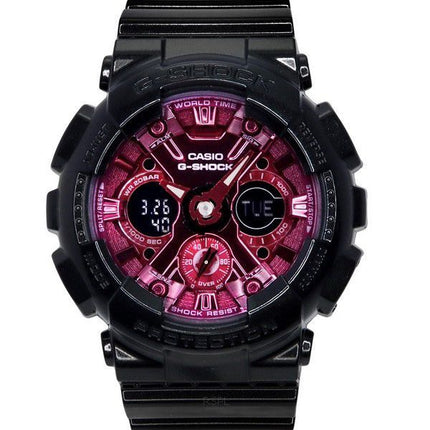 Casio G-Shock Analog Digital Resin Rem Burgundy Dial Quartz GMA-S120RB-1A 200M dameur