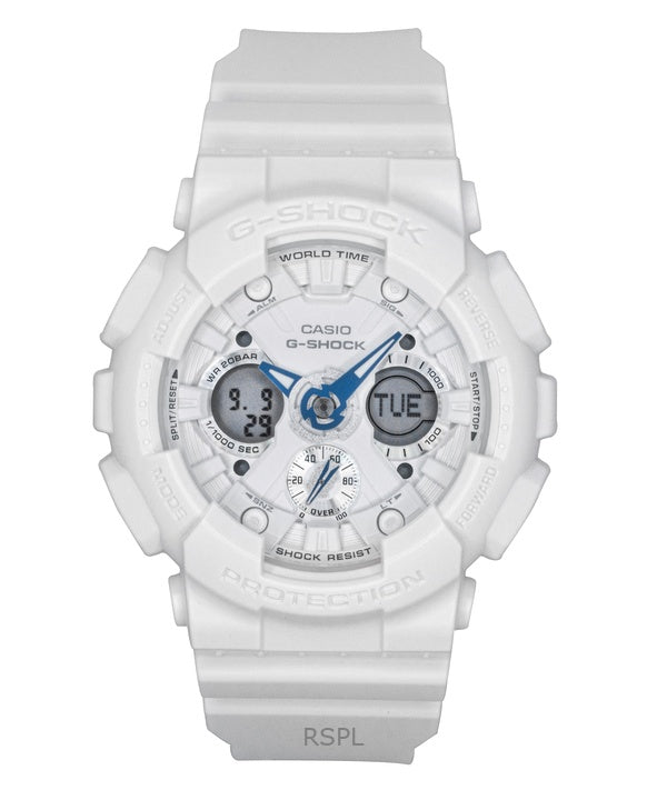 Casio G-Shock analog digital biobaseret harpiks hvid urskive kvarts GMA-S120SA-7A2 200M dameur