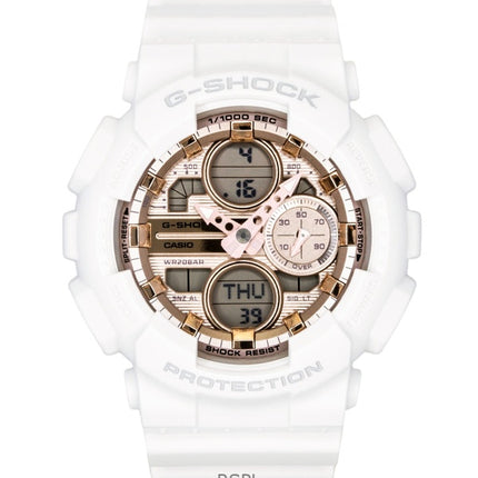 Casio G-Shock Analog Digital Bio-Based Resin Rose Gold Dial Quartz GMA-S140PG-7A 200M Women's Watch
