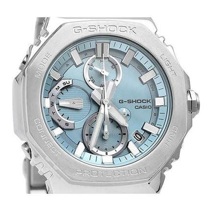 Casio G-Shock Fuld Metal Analog Chronograph Smartphone Link Ice Blue Dial Tough Solar GMC-B2100AD-2A 200M herreur