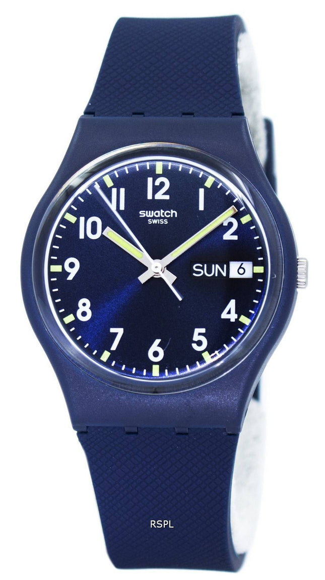 Swatch originaler Sir blå kvarts GN718 Unisex ur