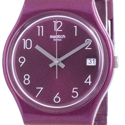 Swatch Redbaya rød urskive silikone rem kvarts GR405 herreur