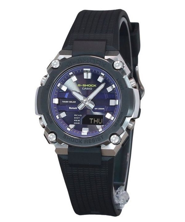 Casio G-Shock G-Steel Analog Digital Smartphone Link Bluetooth Blue Dial Solar GST-B600A-1A6 200M herreur