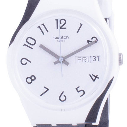 Swatch Greytwist hvid urskive silikone rem kvarts GW711 herreur