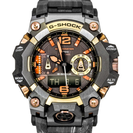 Casio G-Shock Mudmaster Magma Gold Analog Digital Bio-Based Resin Strap Sort Skive Solar GWG-B1000MG-1A9 200M Herreur