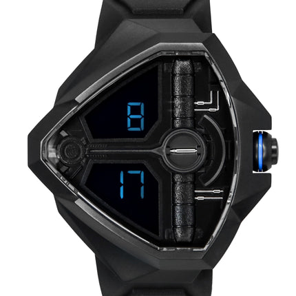 Hamilton Ventura Edge Dune Limited Edition gummirem sort urskive kvarts H24624330 100M herreur