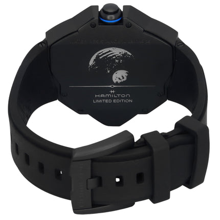 Hamilton Ventura Edge Dune Limited Edition gummirem sort urskive kvarts H24624330 100M herreur