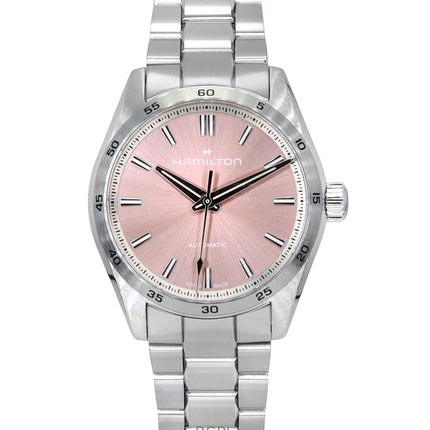 Hamilton Jazzmaster Performer Rustfrit Stål Pink Urskive Automatisk H36105171 100M Dameur