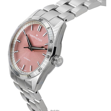 Hamilton Jazzmaster Performer Rustfrit Stål Pink Urskive Automatisk H36105171 100M Dameur
