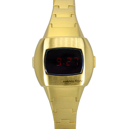 Hamilton American Classic PSR 74 guldtonet rustfrit stål rød urskive kvarts H52314130 100M unisexur