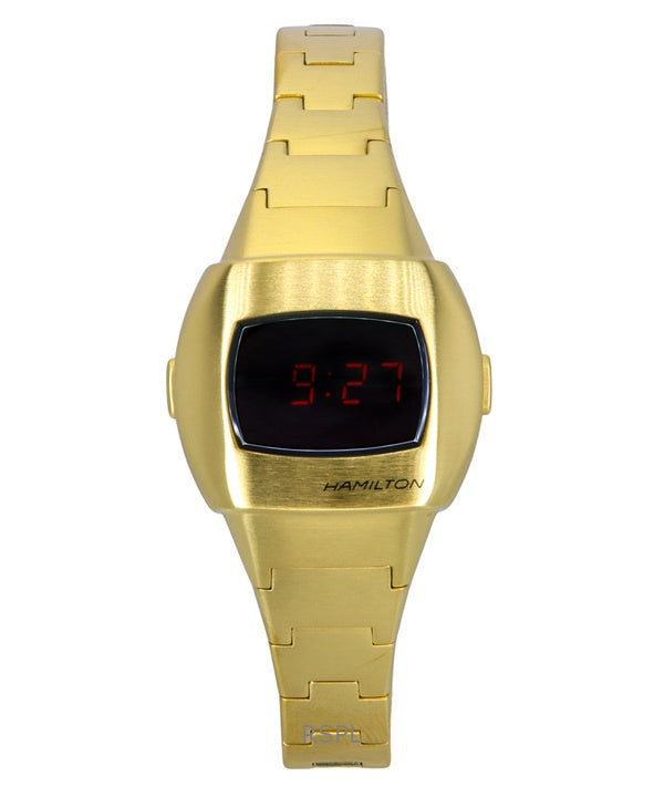 Hamilton American Classic PSR 74 guldtonet rustfrit stål rød urskive kvarts H52314130 100M unisexur