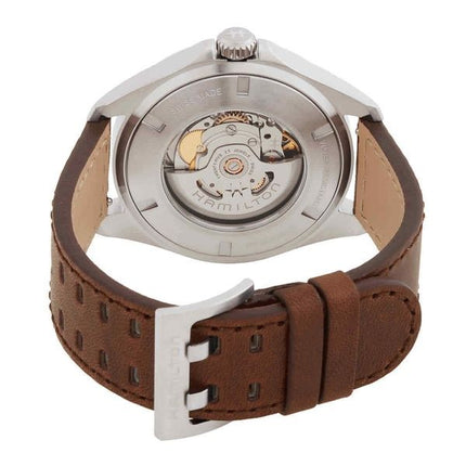 Hamilton Khaki Aviation Pilot Læderrem Grøn Urskive Automatisk H64635560 100M herreur