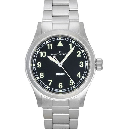 Hamilton Khaki Field Stainless Steel Black Dial Quartz H69401130 Men's Watch